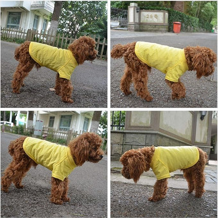 Lovelonglong Pet Clothing Dog Costumes Basic Blank T-Shirt Tee Shirts for Large Dogs Yellow XXXXL
