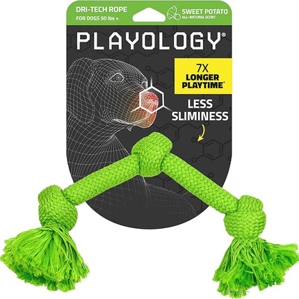 Playology Dog Toys | Dri-Tech Rope Toy Tug of War Rope for Aggressive Chewers | Jumbo Sweet Potato Scented Toy - Easy to Clean and Made from Non Toxic Materials