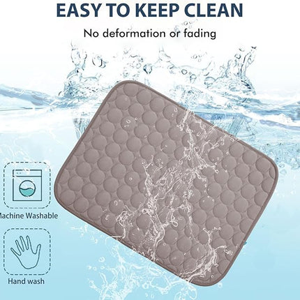 MICROCOSMOS Summer Cooling Mat & Sleeping Pad- Water Absorption Top, Materials Safe, Easy Carry, EZ Clean. Keep Cooling for Pets, Kids and Adults.(Brown, 48" x24")