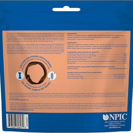 N-Bone Puppy Teething Rings Taste of Texas Pulled Pork Flavor 3 Count