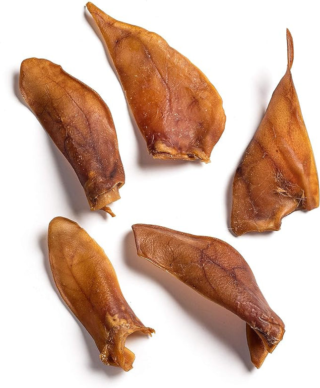 Jack&Pup Natural Half Pig Ears for Dogs Large, Pigs Ears for Dogs - Premium Dog Ear Treat - Dog Chew Treats for Large and Small Breeds (18 Pack)