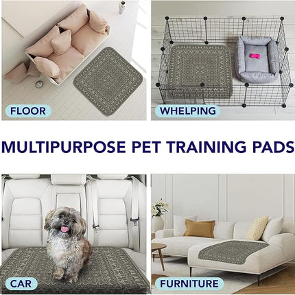PUPIBOO Washable Pee Pads for Dogs and Cats - Super Absorbent Reusable Puppy Training Pads - 100% Waterproof, Leak-Proof & Non-Slip Whelping Pads for Pet Housebreaking