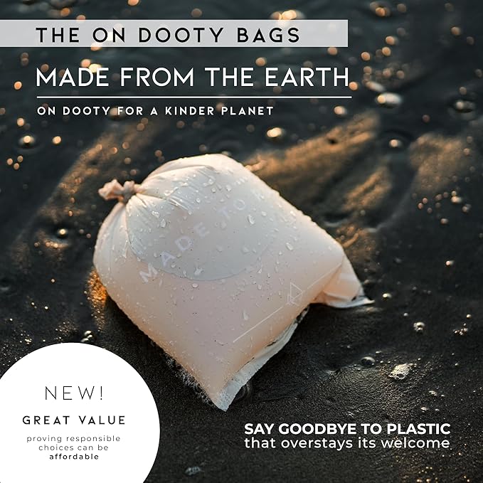 MADE TO ROAM On Dooty Set - Premium Dog Poop Bag Holder for Leash, Vegan Leather (Includes 1 Box Dog Waste Bags Rolls, 90 Bags Total) - California Horizon