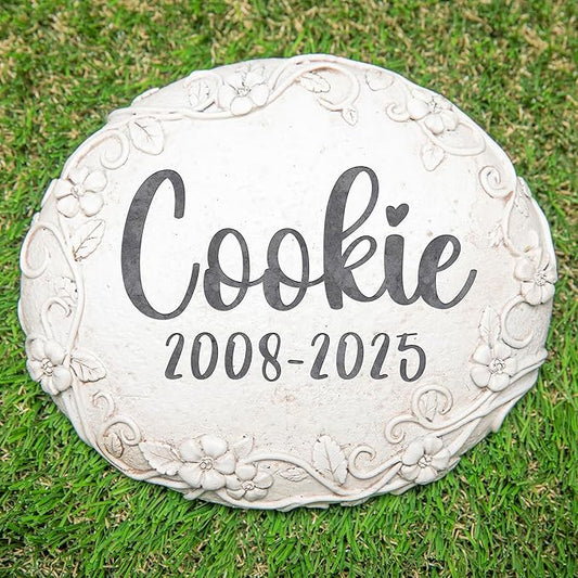 Personalized Pet Memorial Stone – Custom Engraved Headstone for Dog, Cat, Rabbit & Small Animals – Outdoor Grave Marker for Garden or Yard, Pet Tombstone for Loss of Beloved Pet