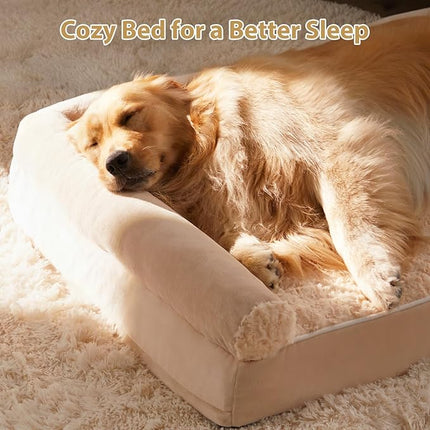 BFPETHOME Dog Beds for Large Dogs, Orthopedic Dog Bed for Medium Large Dogs,Big Waterproof Couch Pet Bed with Removable Washable Cover