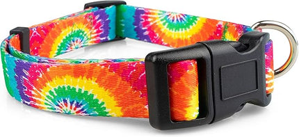 Limeloot Tie Dye Dog Collar for Female and Male Dogs, Large
