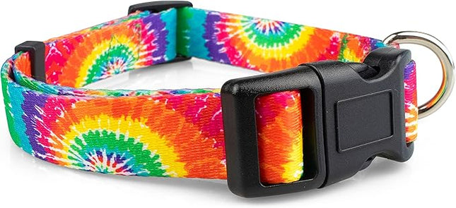 Limeloot Tie Dye Dog Collar for Female and Male Dogs, Small
