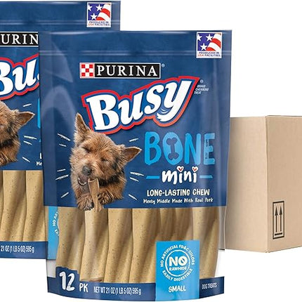 Purina Busy Made in USA Facilities Small Breed Dog Bones, Mini - (Pack of 2) 12 ct. Pouches