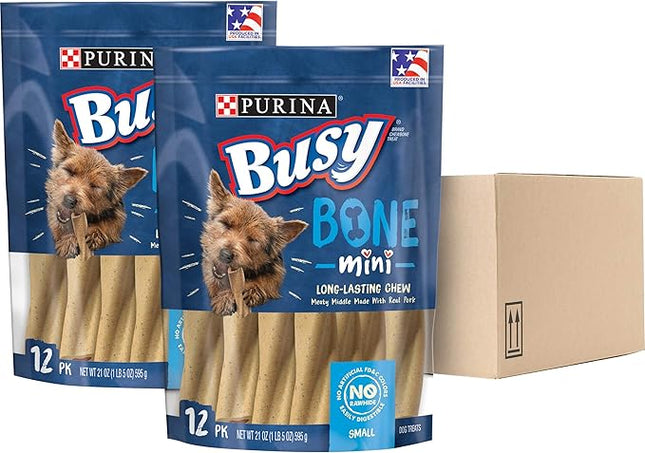 Purina Busy Made in USA Facilities Small Breed Dog Bones, Mini - (Pack of 2) 12 ct. Pouches
