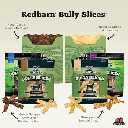 Redbarn Bully Slices for Dogs, Highly Palatable, Long-Lasting Natural Dental Treats with Functional Ingredients, 9 oz. (Pack of 3) - Original Bully