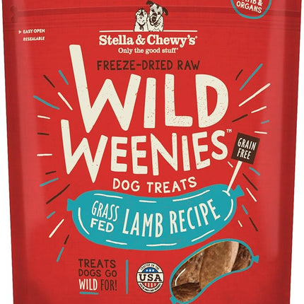 Stella & Chewy's Freeze-Dried Raw Wild Weenies Dog Treats - High-Protein Training Treats for Dogs & Puppies - All-Natural Grass-Fed Lamb Recipe with 97% Meat & Organs - USA Made - 3.25 oz Bag