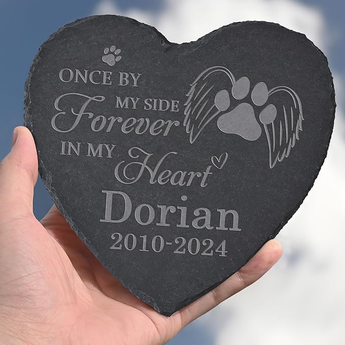 Personalized Pet Memorial Stone, Dog Memorial Gifts for Loss of Dog, Pet Loss Gifts, Pet Memorial, Loss of Dog Sympathy Gift, Dog Remembrance Gift, Pet Bereavement Gifts - In My Heart Forever