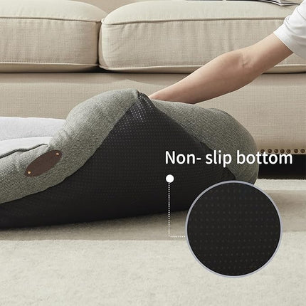 Dog Bed for Extra Small Dogs Breeds,Cat Bed,Puppy kennel bed,Deluxe Plush Dog Crate Beds,Comfy Durable Pet Sleeping bed,Washable rectangular dog bed & Non-Slip Bottom, Size (19"X16'' Grey)