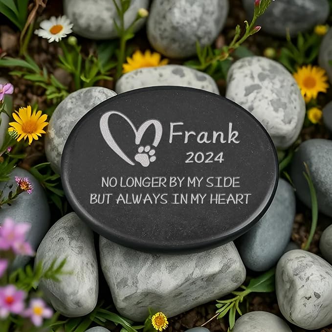 Dog Memorial Stone Personalized, Pet Memorial Stone, Pet Remembrance Gifts, Pet Memorial Gifts, Dog Memorial Gifts for Loss of Dog, Pet Sympathy Gifts for Dogs Cats