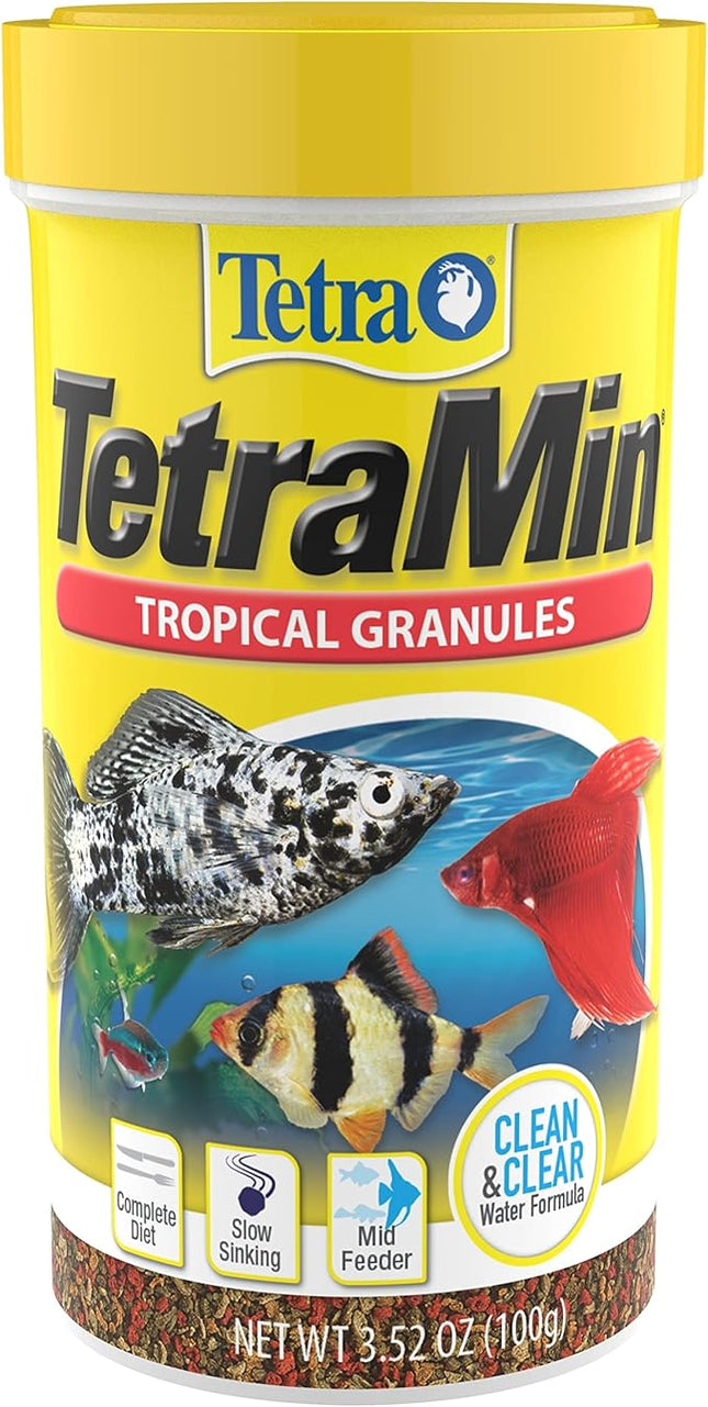 Tetra TetraMin Tropical Granules 3.52 Ounces, Nutritionally Balanced Fish Food