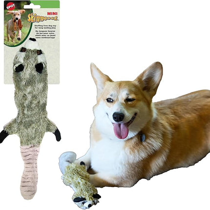 SPOT Skinneeez Raccoon 14 Inch Stuffing-Free Plush Dog Toy – Soft, Mess-Free Toy with One Squeaker for Small & Medium Dogs, Best for Light to Moderate Chewers