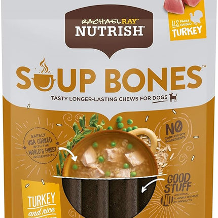 Rachael Ray Nutrish Soup Bones With Real Turkey & Rice, 11 Dog Chews