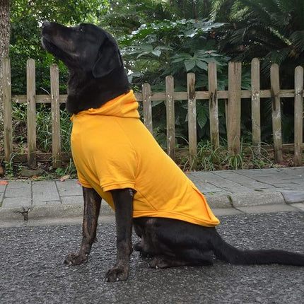 Lovelonglong Blank Basic Hoodie Sweatshirt for Dogs 100% Cotton Fits Small Medium Dachshund Large Dog Orange 4XL