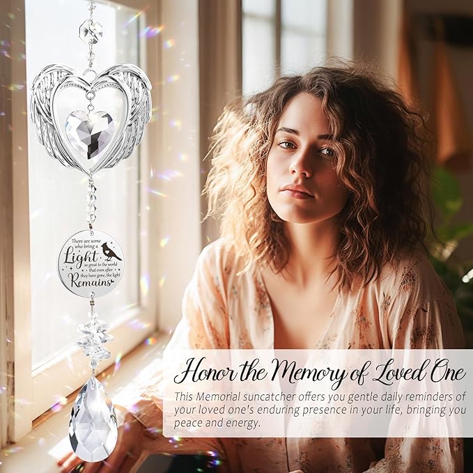 Sympathy Gifts for Loss of Loved One Mom Dad Daughter Son, Unique Memorial Gifts Crystal Suncatcher Bereavement Gift Idea - Grief Condolence Sorry for Your Loss Funeral, Miscarriage Gift for Mothers
