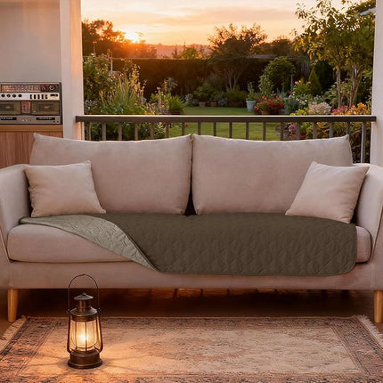 gogobunny 100% Double Sided Waterproof Dog Blanket Soft Pet Bed Cover Reversible Protect Furniture Couch Sofa Car for Puppy Cat Kids (Dark Walnut/Light Walnut, 30x70 Inch (Pack of 1))