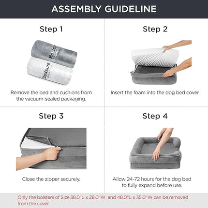 Bedsure XL Orthopedic Dog Bed for Extra Large Dogs - Washable XLarge Dog Cat Bed Waterproof, Comfort Dogs Couch Sofa with Washable Removable Cover, Pet Bed with Nonskid Bottom, Moss Green, 42"