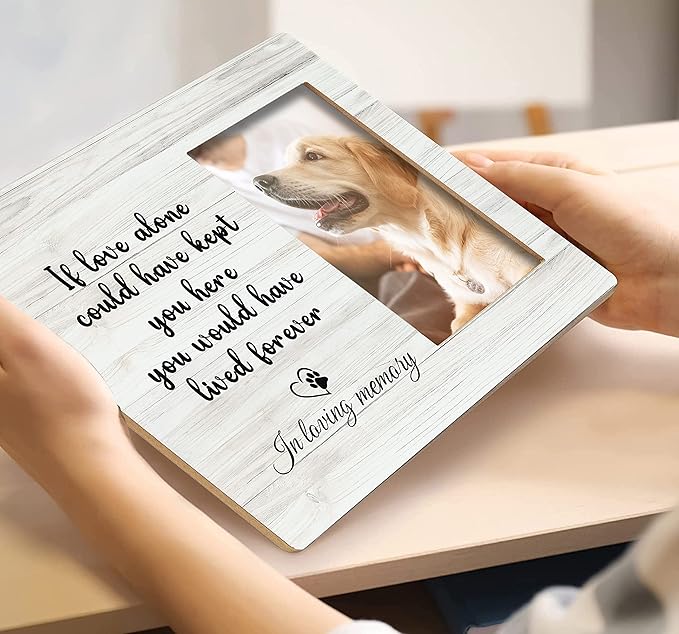SRADMO Dog Memorial Picture Frame,Dog Frames For Pictures Memorial,Pet Memory Picture Frame,Pet Dog Cat Memorial Photo Frame 4x6,Dog Picture Frames For Dogs That Passed,Passed Away Dog Memorial Gifts (colour-1)