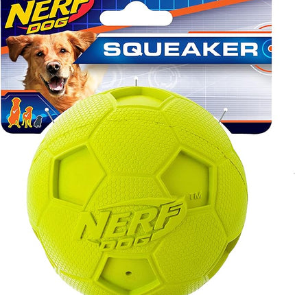 Nerf Dog 4in Soccer Squeak Ball Green, Dog Toy, Model Number: 2172
