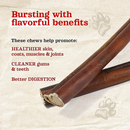 Natural Farm Peanut Butter Stuffed Collagen Sticks for Dogs (6 Inch, 15-Pack), Rawhide-Free Collagen Sticks, Natural Dog Chews, Long Lasting, for Small, Medium and Large Dogs