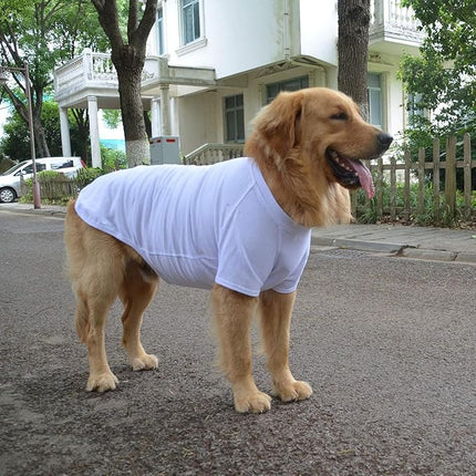 Lovelonglong Pet Clothing Dog Costumes Basic Blank T-Shirt Tee Shirts for Large Dogs White XXXXL