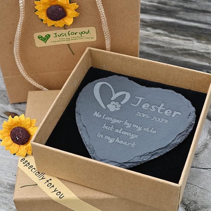 Dog Memorial Gifts for Loss of Dog Personalized Dog Memorial Stones - Pet Loss Gifts - Loss of Dog Sympathy Gift - Bereavement Gifts for Loss of Pet Cat, 4''×4''/10×10cm