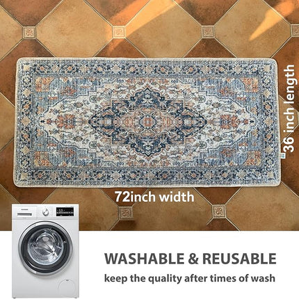 nunubaby Washable Pee Pads for Dogs, Stylish, Non-Slip and Leak-Proof Pee Pads. Reusable Potty Pads for Dogs for Crates and Floors.(Beige/Multi, 36" x72" )