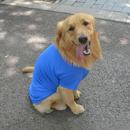 Lovelonglong Pet Clothing Dog Costumes Basic Blank T-Shirt Tee Shirts for Large Dogs Blue XXXXL