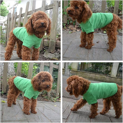 Lovelonglong Pet Clothing Dog Costumes Basic Blank T-Shirt Tee Shirts for Large Dogs Green XXXXL