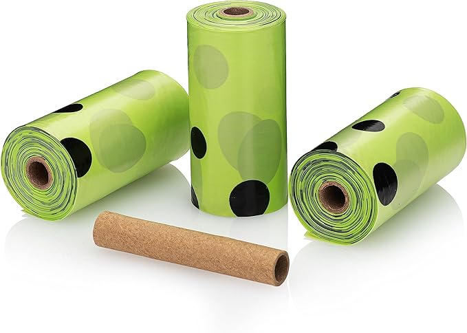 4Knines Dog Poop Bags - 270 Count (18 Rolls) Unscented, Leak-Proof & Extra-Thick Pet Waste Bags – Made with GRS-Certified 100% Recycled Materials – Fits Standard Dispensers, 9x14 Inch - Green