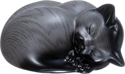 Pet Urns,Sleeping Resin Cremation Cat Urn, Cat Urns for Ashes, Small Animal Urn（Gray）…