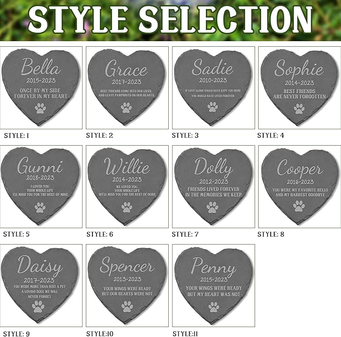 Pet Memorial Gifts for Dogs, Pet Memorial Stones, Dog Memorial Stone, Pet Loss Gifts, Loss of Pet Sympathy Gift Dog, Pet Remembrance Gift Dog, Dog Bereavement Gifts, Pet Keepsake Memorial