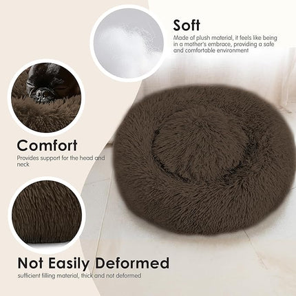 Dog Beds Large Sized Dog and Cats, 32in Pet Beds for Large Pet, Washable Indestructible Extra Large Dog Bed (Coffee)