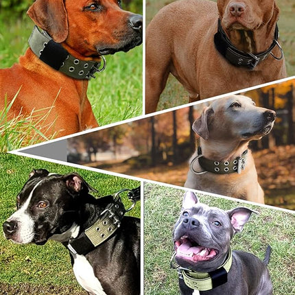 Dog Collar for Large Dogs - 2" Wide Tactical Collars with Handle for Extra Large Breed Dogs, Camo Military Heavy Duty 1/3" Thick Puppy Collar K9 Nylon Pet Collar M