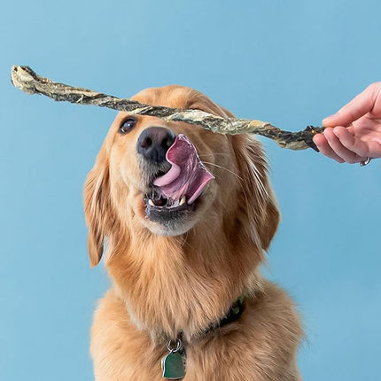 Polkadog Cod Skins for Dogs (2lb Regular) - Single Ingredient, Wild-Caught Fish Skin Dog Treats for All Breeds – High in Lean Protein & Omega-3. Hypoallergenic, Grain Free. Handcrafted & Made in USA