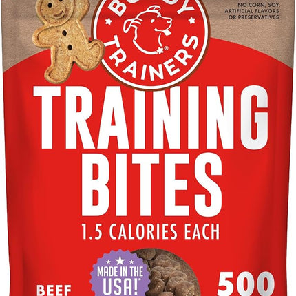 Buddy Biscuits Trainers Training Bites Soft & Chewy Dog Treats, Beef, 10 oz. Bag