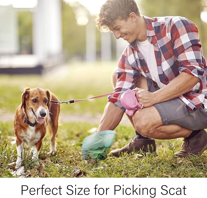 Dog Poop Bags, Compostable Dog Bags for Poop (75 Count), Doggie Poop Bags, Dog Waste Bags, Plant-Based, Extra Thick & Leak Proof, Unscented, 9 x 13 Inches