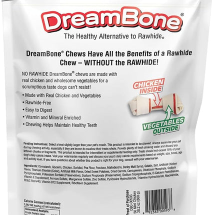 DreamBone Mini Chew, Made with Real Chicken & Vegetables, Rawhide Free Chews For Dogs, 50 Count