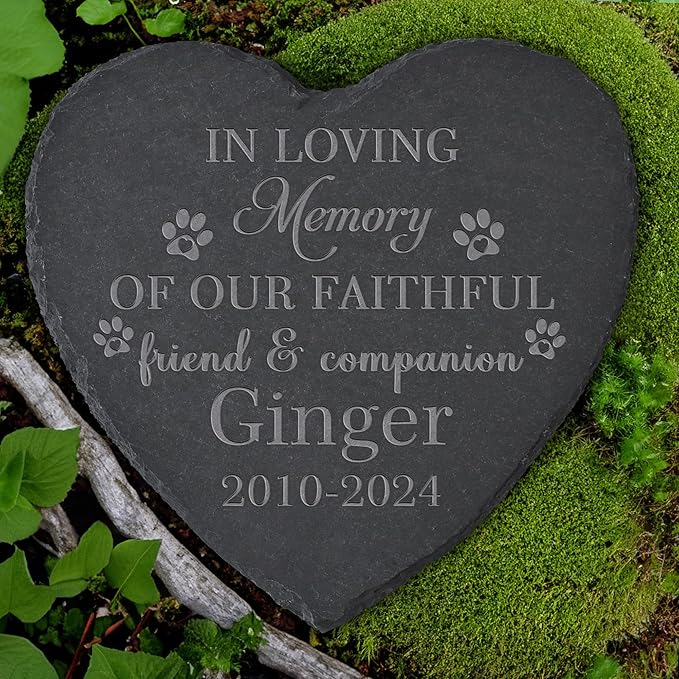 Personalized Pet Memorial Stone, Dog Memorial Gifts for Loss of Dog, Pet Loss Gifts, Pet Memorial, Loss of Dog Sympathy Gift, Dog Remembrance Gift, Pet Bereavement Gifts - FRIEND & COMPANION
