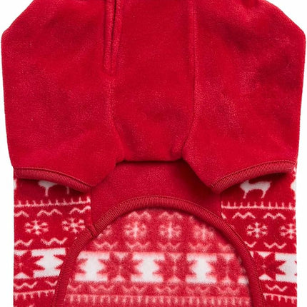 Blueberry Pet Dog Christmas Sweater - Warm & Soft Ugly Reindeer & Snowflake Fleece Jacket, Back Length 18" - Award-Winning Dog Sweater, America's Best Petcare Brands 2022 & 2021