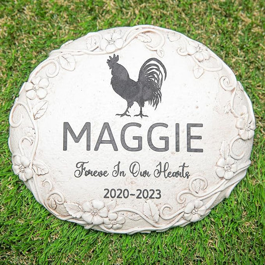 Personalized Rooster Memorial Stone, Pet Grave Marker Chicken, Rooster Headstone, Rooster Tombstone, Rooster Gravestone, Rooster Memorial Stone, Rooster Memorial Gifts