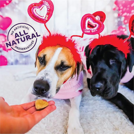 Old Mother Hubbard Wellness Bits of Love P-Nuttier Dog Biscuits, Natural, Seasonal, Valentine's Day Treats, Peanut Butter Flavor, (6 Ounce Bag) (Pack of 2)