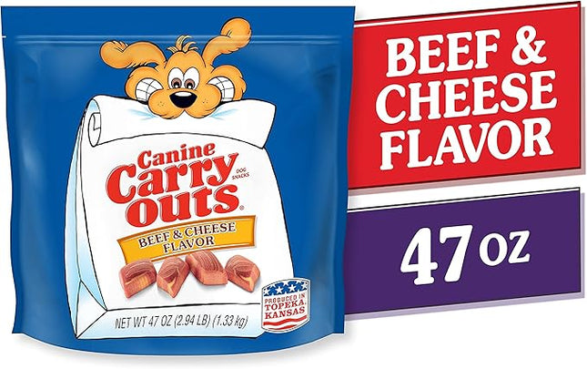 Canine Carry Outs Dog Treats, Beef & Cheese Flavor, 47 Ounce