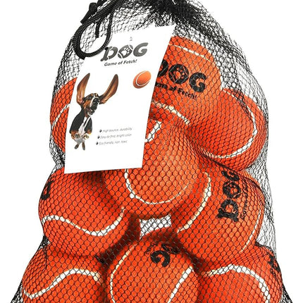AMA SPORT Tennis Balls for Dogs 12 Pack 2.5" Orange Dog Tennis Balls for Puppy Small Medium Dog Toys, Designed for Dogs Floating, Water-Hunting, Fetch, Fun Playing, Daily Exercise, Mid-air Catching