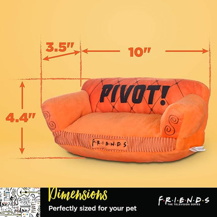 Friends TV Show Orange Sofa Pivot Couch Stuffed Animal Dog Toy, Plush Merchandise, 10" (FF13115)