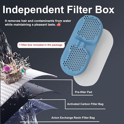 Luxury Automatic Cat Water Fountain for Pets, 2.2L/74oz Stainless Steel Dog Water Dispenser with Filter, BPA Free & Silent, Featuring LED Light, Easy Clean & Cat View Window